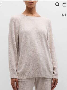 Barefoot Dreams Cozy Chic Lite Ribbed Raglan-Sleeve Pullover